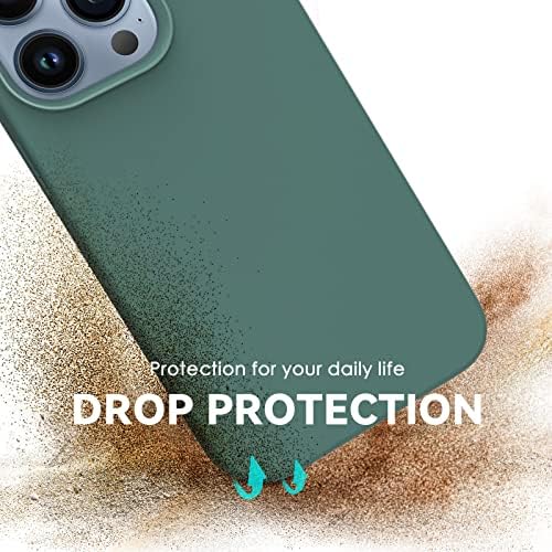 CloudValley compatível com o iPhone 13 Pro Max Case, Liquid Silicone Shocks Protective Case com forro de microfibra