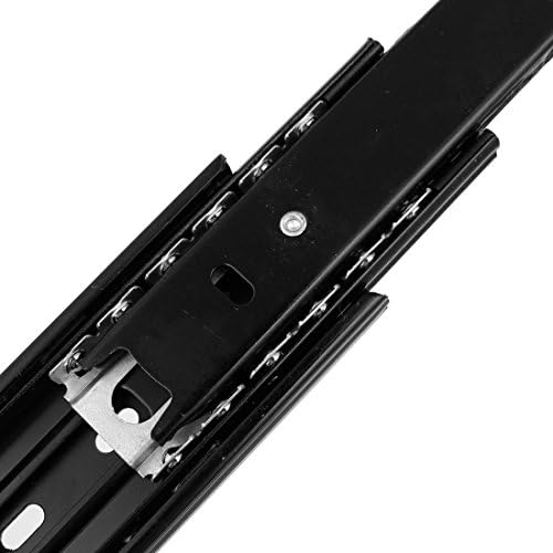 Aexit de 6 '' Hardware de gabinete de 3 seções rolamento de esgotos de extensão completa Slides Slides Slides Black 2pcs
