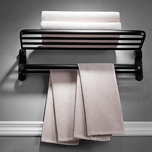 Barra de toalha preta fosca uxzdx para banheiro de cozinha com toalhas de mão panor