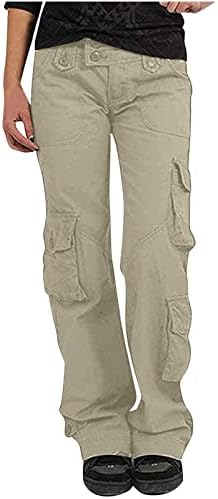 Zlovhe Cargo calça mulheres, calças de carga folgada feminina com bolsos de calças de cargo de calças largas largas de pernas