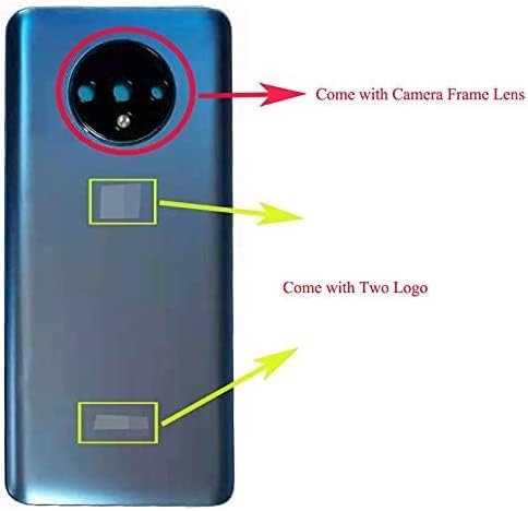 Qiaomel traseiro traseiro tampa de vidro de vidro cataforma substituto para onePlus 7T HD1900 HD1901 Dual SIM 6,5 polegadas
