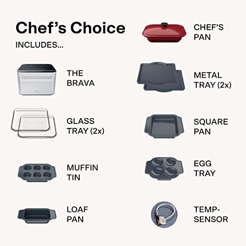 Conjunto de opções do Chef do Chef do Brava: Roda de bancada com tela sensível ao toque de 10 em 1, fritadeira, torradeira