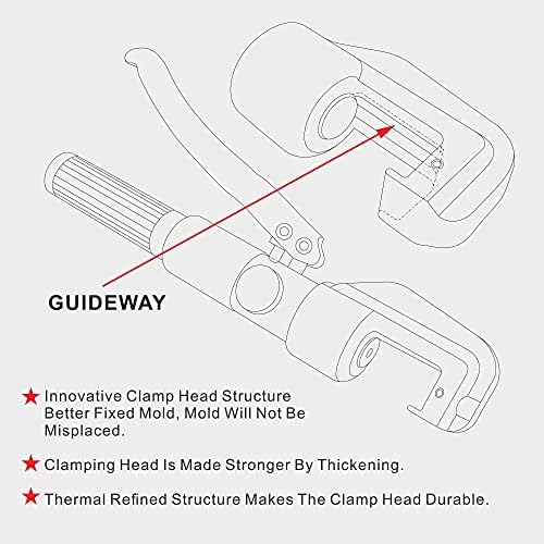 AMZCNC CABO HIDRÁULICO LUG CRIMPER 8 US TON 12 AWG A 00 KIT DE FOIO DE CABO DE TERRADOR ELÉTRICO COM 9 DIA