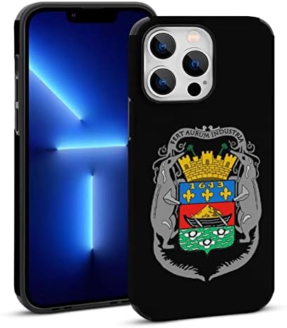 Brasão de armas de capa de telefone anti-arranhão da Guiana Francesa Compatível com o iPhone 13 Pro Protective Shell Trendy Design
