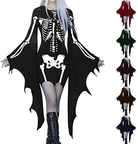 Vestido vintage para mulheres, vestido gótico sexy flare manga corporcon mini vestidos 2022 outono retro manga comprida