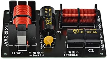 IULJH 2PCS 350W 2 Ways Crossover Audio Board Tweeter Bass Speaker Frequency Divider 2 Unidade para 4-8OHM Filtro de alto-falante DIY