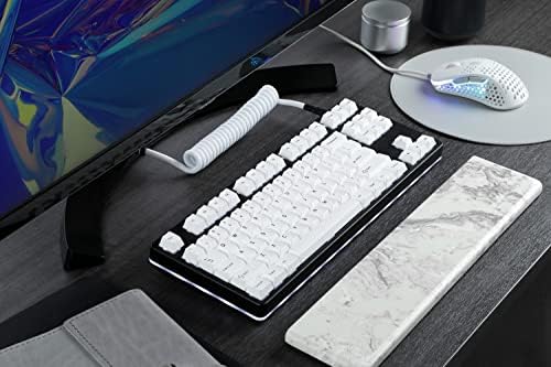 Drop DCX Black-on-White Keycap Conjunto, DoubleShot ABS, teclado do estilo Cherry MX compatível com 60%, 65%, 75%, TKL,