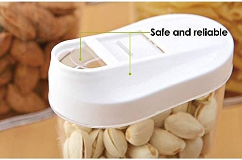 ZYHMW 5PCS Distribuidor de cereais seco Plástico Caixa de armazenamento de cozinha Arroz de grãos de grãos C OnTairer Transparente