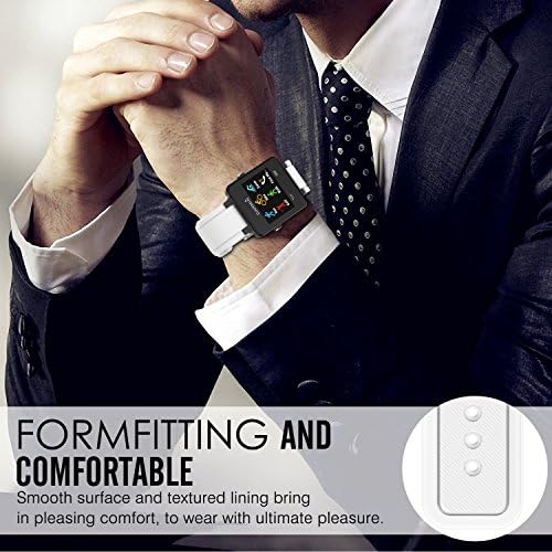Banda de relógio Moko Compatível com Garmin Vivoactive, Bandas de fitness de substituição de silicone macio de pulseiras com fecho
