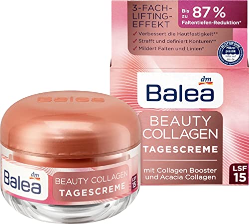 Balea Beauty Collagen Day Cream com colágeno Booster e Acacia Collagen, 50 ml