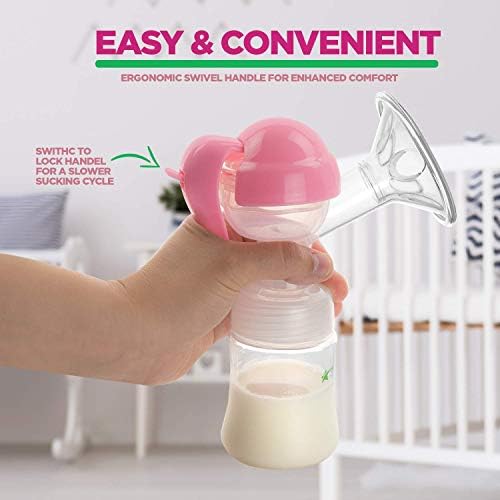 Bomba de mama manual do Greenstar Naturals, projetada para fornecer amamentação sem as mãos enquanto viaja, o BreastPump