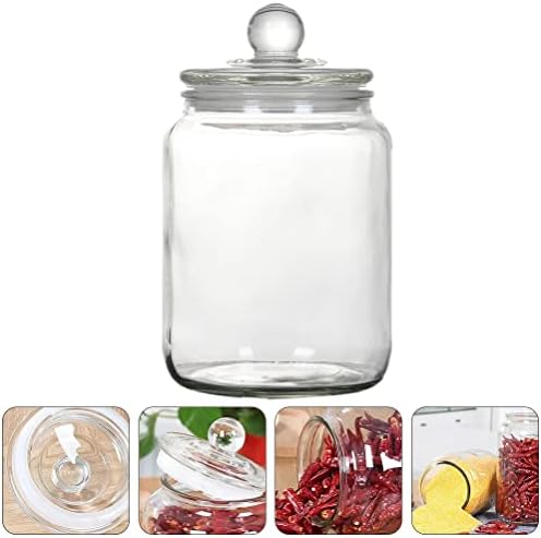 Genigw Glass Airtight Jars domésticos frascos de vidro grandes frascos de picles claros alimentos de cozinha e frascos de armazenamento