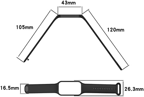 Banda de substituição AWADuo Compatível com a banda Xiaomi Redmi, Banda de pulseira de pulso de silicone substituto, acessórios