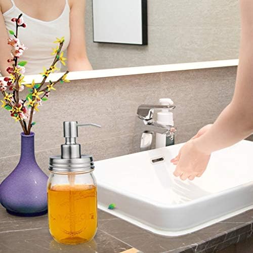 Angueradamente 1pc Rust & Jars Soap Soap líquido níquel líquido regular All Banheiro de shampoo prateado Garrafa de enlatamento Acessórios
