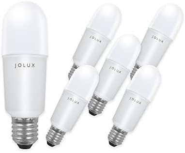 Lâmpadas de bastão de led Jolux, lâmpadas fechadas classificadas, 100W equivalentes, lúmen de 1500 lúmen, lâmpadas de base média, não minimizáveis, 6 pacote…
