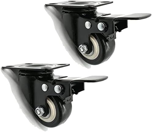 Larro 1,5 polegada Pu Casters Wheels com Furro Mobiliário/Trolleys Hardware Industrial Roda 2PCs 2PCs