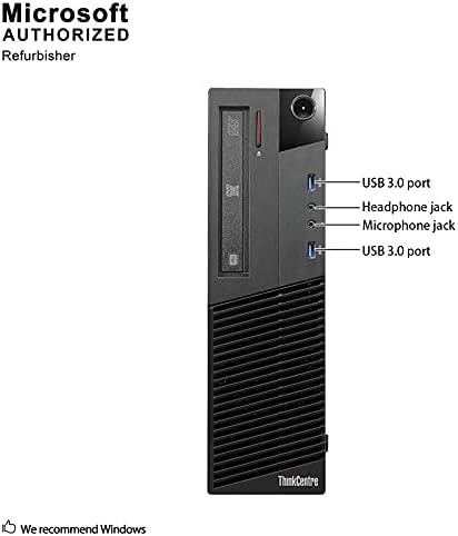 Lenovo ThinkCentre M83 Computador de desktop de alto desempenho de negócios de alto desempenho, Intel Core i5-4570 3,2 GHz, 8 GB de RAM, 500 GB de HDD, WiFi, Windows 10 Professional