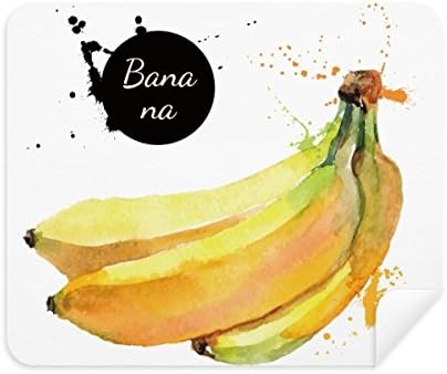 Banana aquarela frutas de saúde saborosa limpeza de pano limpador 2pcs Camurça tecido