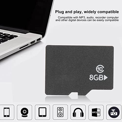 Cartão TF 8 GB, cartão de memória TF de transferência rápida, plugue e reproduzir cartão de memória à prova d'água profunda suporta vídeo de alta definição, compatível com MP3, áudio, gravador, computador, fone de ouvido, computador de tablet