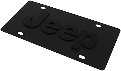 Placa de Licultura Eurosport Daytona em aço carbono preto compatível com Jeep
