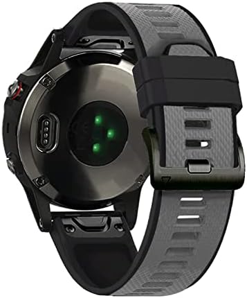 Buday 26 22mm Sport Silicone Watch Bandrap Wristrap for Garmin Fenix ​​6x 6 6s Pro 5x 5 Plus 3 3HR D2 MK2 Easy Fit Rapick Release Wirstband