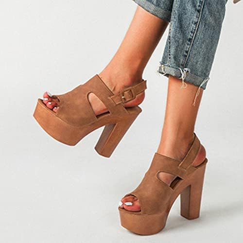 Waserce Sliders Women Women Summer Moda Trend Aberto do pé de pé espesso Sandálias de cinto elástico Sandálias grossas para