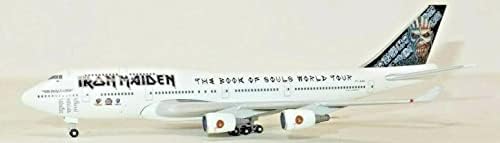 Herpa 535564 Iron Maiden Boeing 747-400 Ed Force One Air Atlantic Islandic 1/500 escala O Livro das Souls World Tour RG