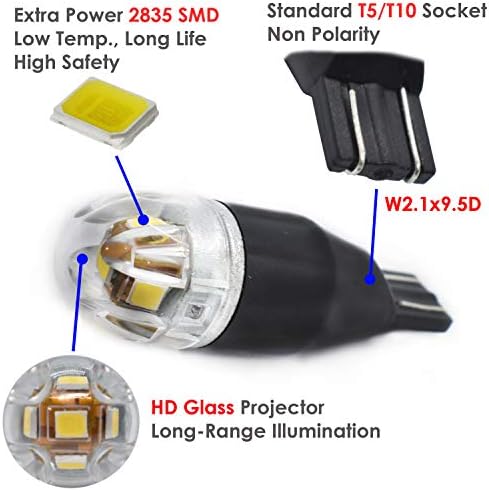 Diximus Baixa tensão T5 T10 Lâmpada LED de lâmpada 12V - 4pcs - Para iluminação de iluminação de iluminação ao ar livre luzes