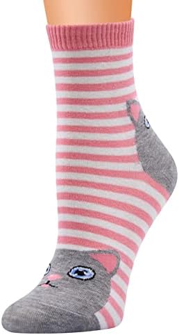 Meias difusas para mulheres em casa dormindo confortável e quente tripulação casual meias de natal renas atléticas meias internas para mulheres