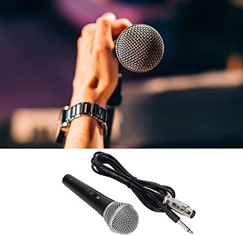 Microfone vocal xlr dinâmico PUSOKEI, conexão de áudio microfone portátil com XLR a um cabo de 1/4 de polegada para coleta de instrumentos
