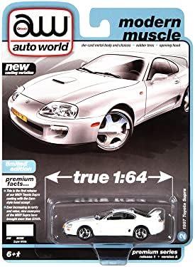 1997 Supra Super White Modern Modern Muscle Limited Edition 1/64 Diecast Model Car por Auto World 64392-AWSP125 A