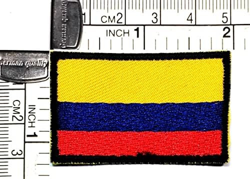 Kleenplus 3pcs. 1,2x2 polegada. Mini Flag da Bandeira da Colômbia Traje de emblema de emblema uniforme