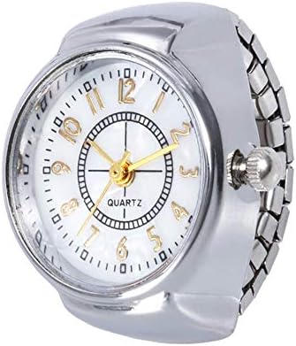 Relógio do anel dos dedos Wselio, relógios à prova d'água de aço inoxidável, relógio analógico de quartzo de discagem