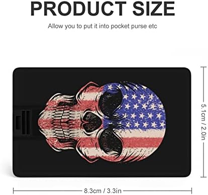 Skull USA Flag USB Drive Card Card Card Design USB Flash Drive U Disk Thumb Drive 32g