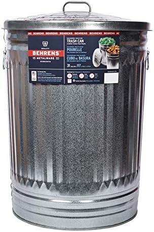 Lixo de aço de Behrens galvanizado, 31 galões