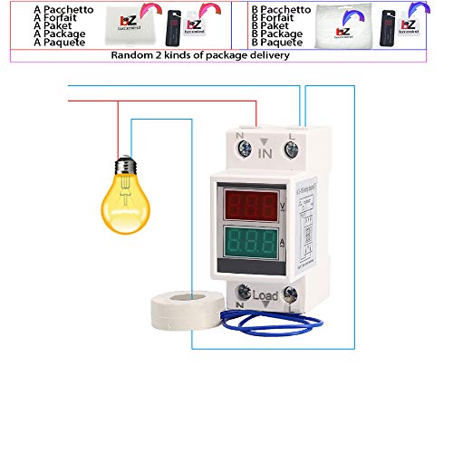 DIN RAIL AC 160-275V 0-100A 60A Voltímetro Amperímetro LED Painel de exibição Medidor de corrente de tensão com transformador,