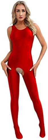 Linjinx feminino brilhante cetim brilhante macacão apertado Hollow out leggings ginástica fitness bodysuits