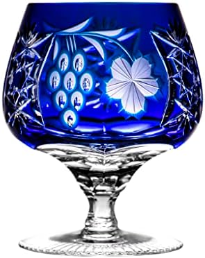 Ajka Marsala Cobalt Blue chumbo Crystal Brandy Cognac Glass 10.1 oz - unidade única