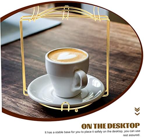 Luxshiny Iron Coffee Charer Pelder Aço inoxidável Copo de café de metal Copo de café Caneca de caneca de água Placa de