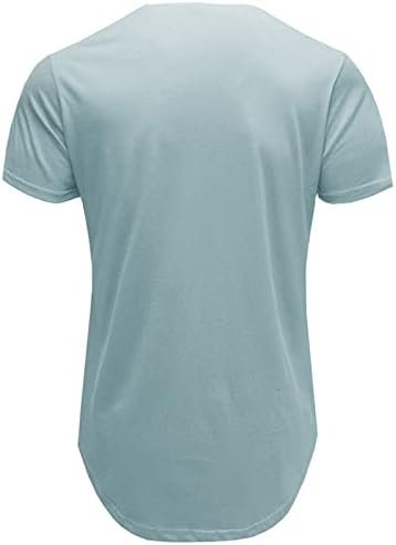 Camiseta sólida masculina Funky Hip Hop Long Drop Tail Tees Tops Men Manga curta Camisetas de tee de ginástica seca rápida