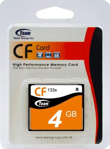 4GB Team CF Memory Card High Performance 133x para Nikon Coolpix 700 775 800. Este cartão vem com.