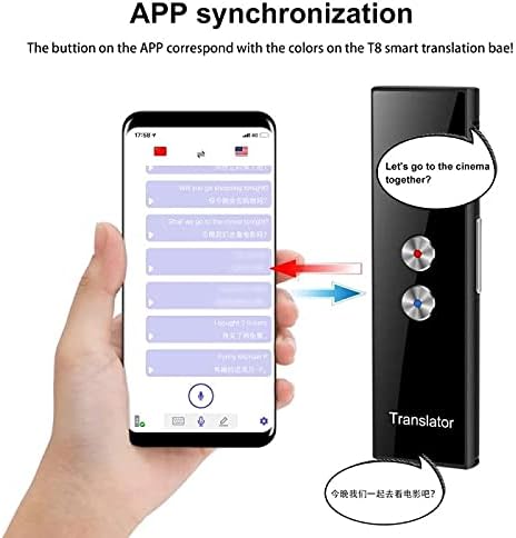 Wyydfdc T8 Tradutor de voz 68 Idiomas Multi idiomas InstantLe Tradução de maneira real tradutor em tempo real app -compatible