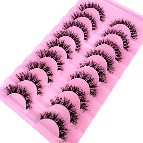 Hbzgtlad cílios falsos cílios de vison fofos pacote de cílios de 18 mm