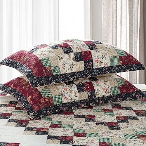 L'risdom 3 peças algodão Coverlet Meds Rispa Bohemian Conjunto de roupas de cama.1 Quilt e 2 shams…