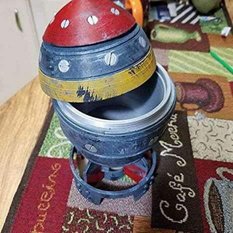 Caixa de armazenamento Pipi Mini Nuke, ornamento de escultura em forma de bomba pequena, decoração de casa de armazenamento de fãs de jogos militar, melhor presente de jogador, vermelho, 8*3*3 polegadas