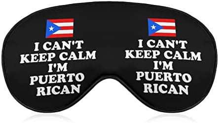 Não consigo manter a calma, estou porto -riquenho máscara de sono com uma máscara de máscara de máscara de máscara com cinta ajustável para homens mulheres