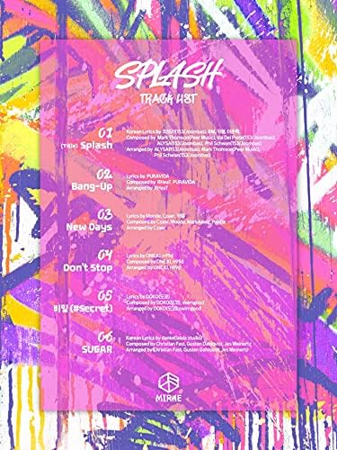 Mirae Splash 2nd mini álbum Hot versão Hot CD+1p Poster+PhotoBook+1p PhotoCard+1p Polaroid Card+1p Unidade Cartão+Cartão postal 1p+MIARE MIARE+MENSAGE