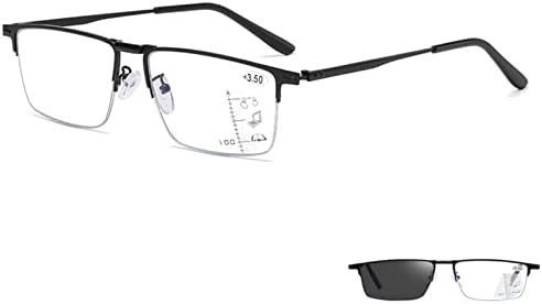 Óculos de leitura multifocais progressivos fotoquômicos, óculos de sol UV400 Sun Readers, de dobradiça de mola de computador,