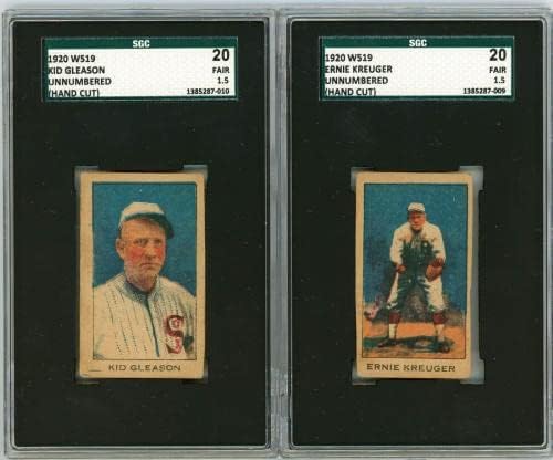 1920 W519 Número de 10 Cartas SGC Classificado Completo, incluindo Babe Ruth P1224 - Baseball Slabbed Rookie Cards