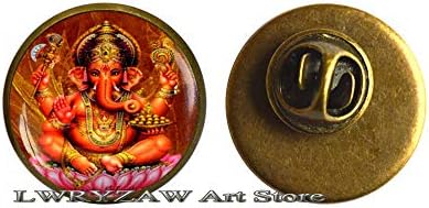 Ganesh Pin, Ganesh Broche, Ganapati Vinayaka Broche de Deus, jóias de Deus indiano, deus hindu indiano, jóias religiosas